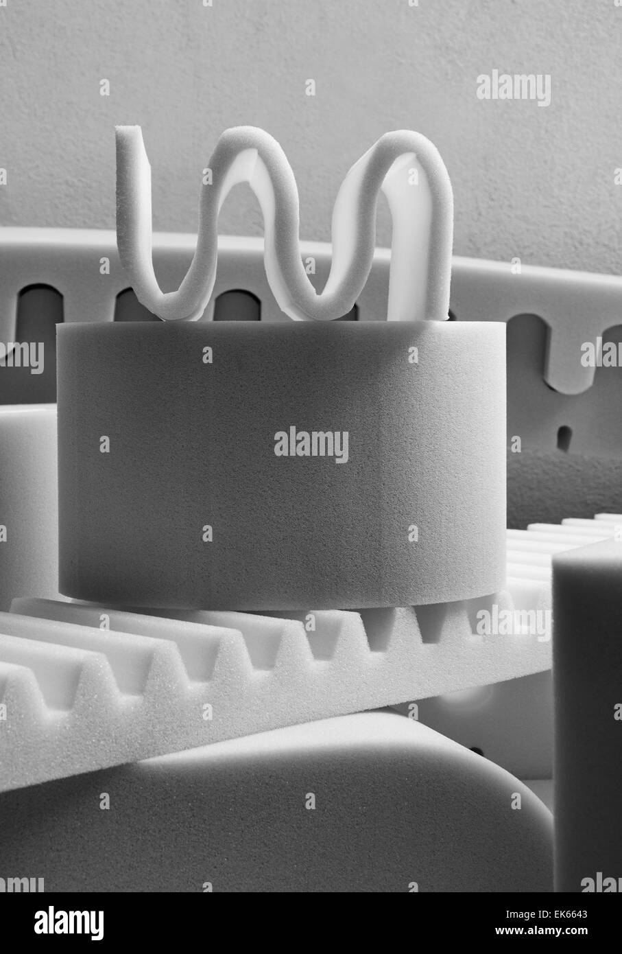 Italy, foam rubber shapes in a foam rubber factory Stock Photo Alamy