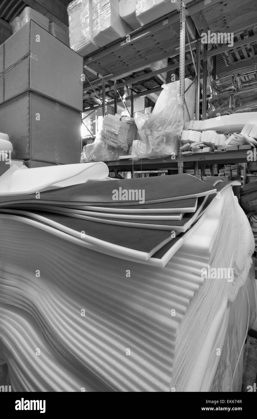 Italy, foam rubber shapes in a foam rubber factory Stock Photo Alamy