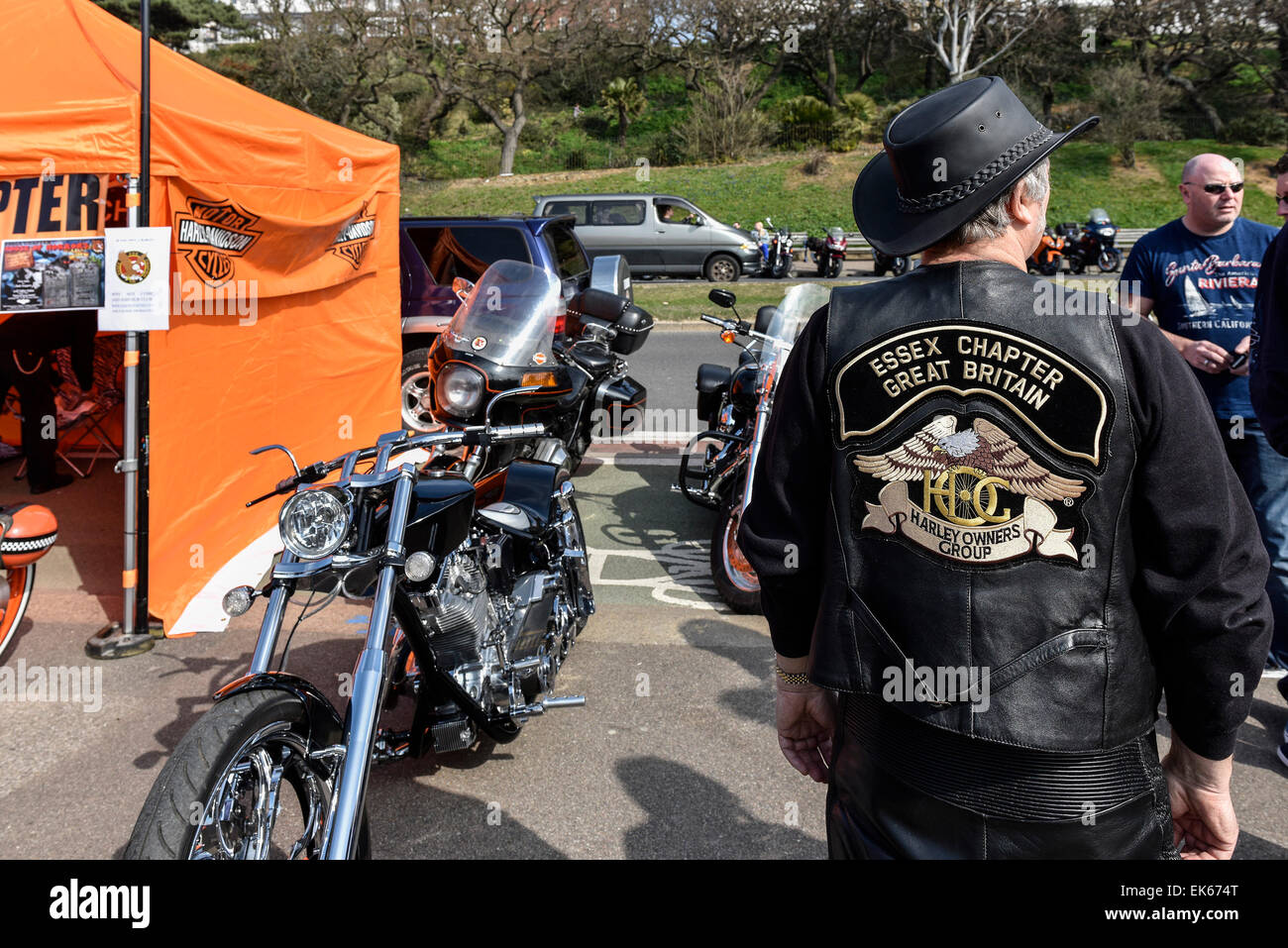 Members of the Essex Chapter of the Harley Owners Group at the Southend