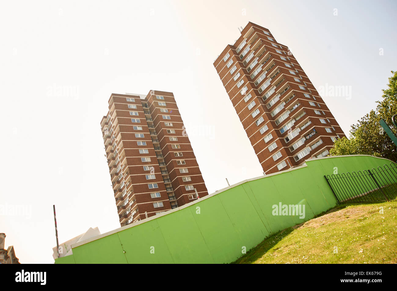 Two council tower blocks in London ,England Stock Photo Alamy