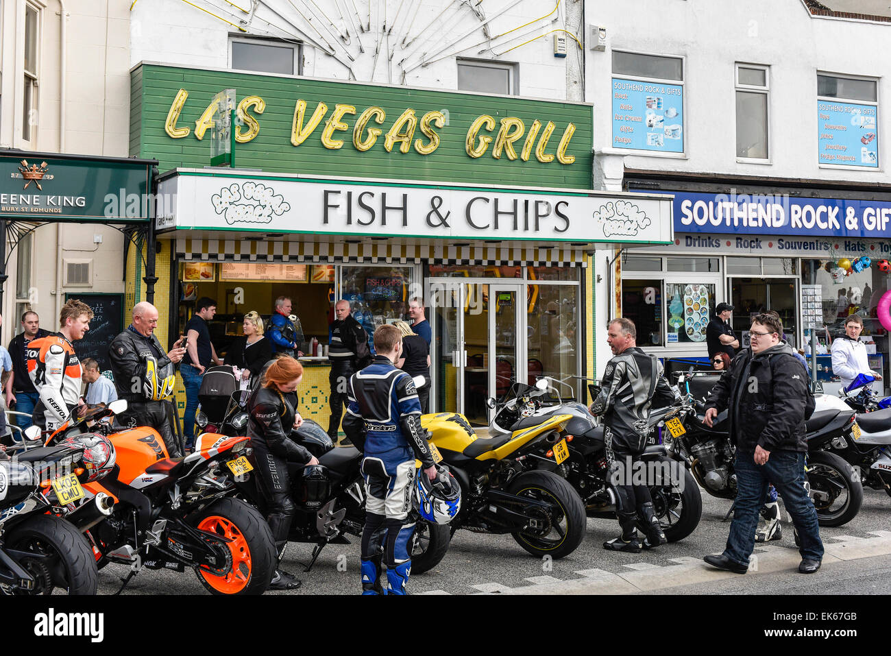 Bikers at the Southend Shakedown Stock Photo Alamy