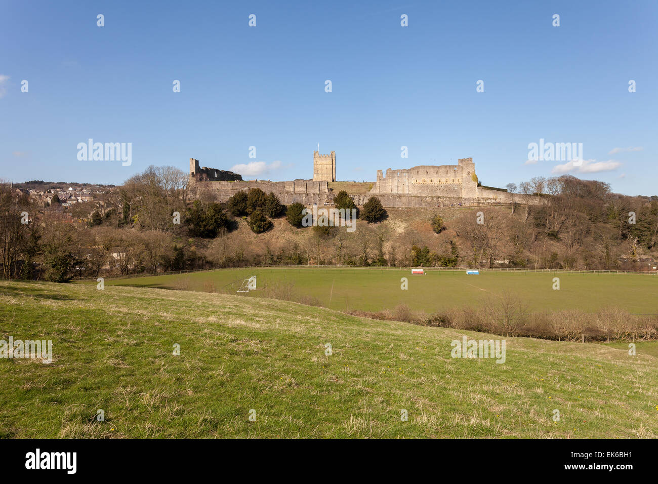 Richmond Castle, English Heritage Stock Photo