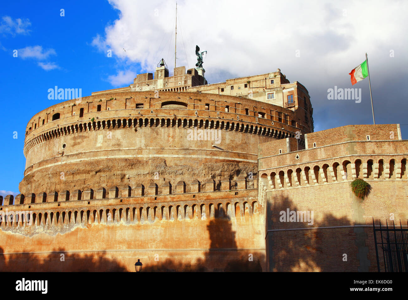 great Roman fortress  - Castle sant' Angelo Stock Photo