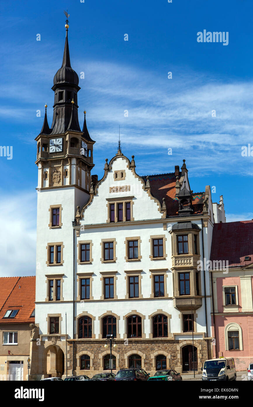 Town hall, Hustopece, Southern Moravia Czech Republic Stock Photo