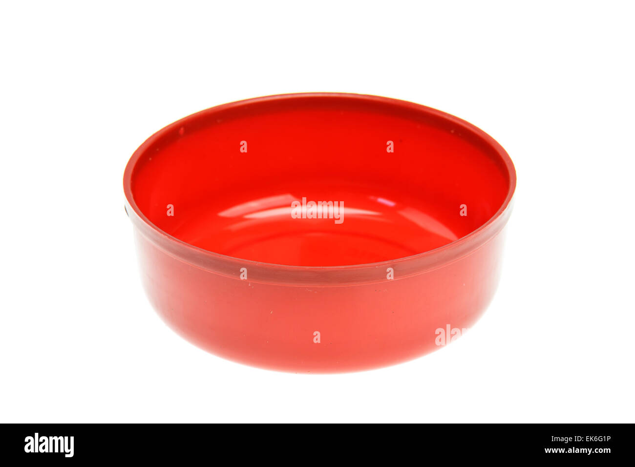 Empty red bowl isolated on white background Stock Photo Alamy