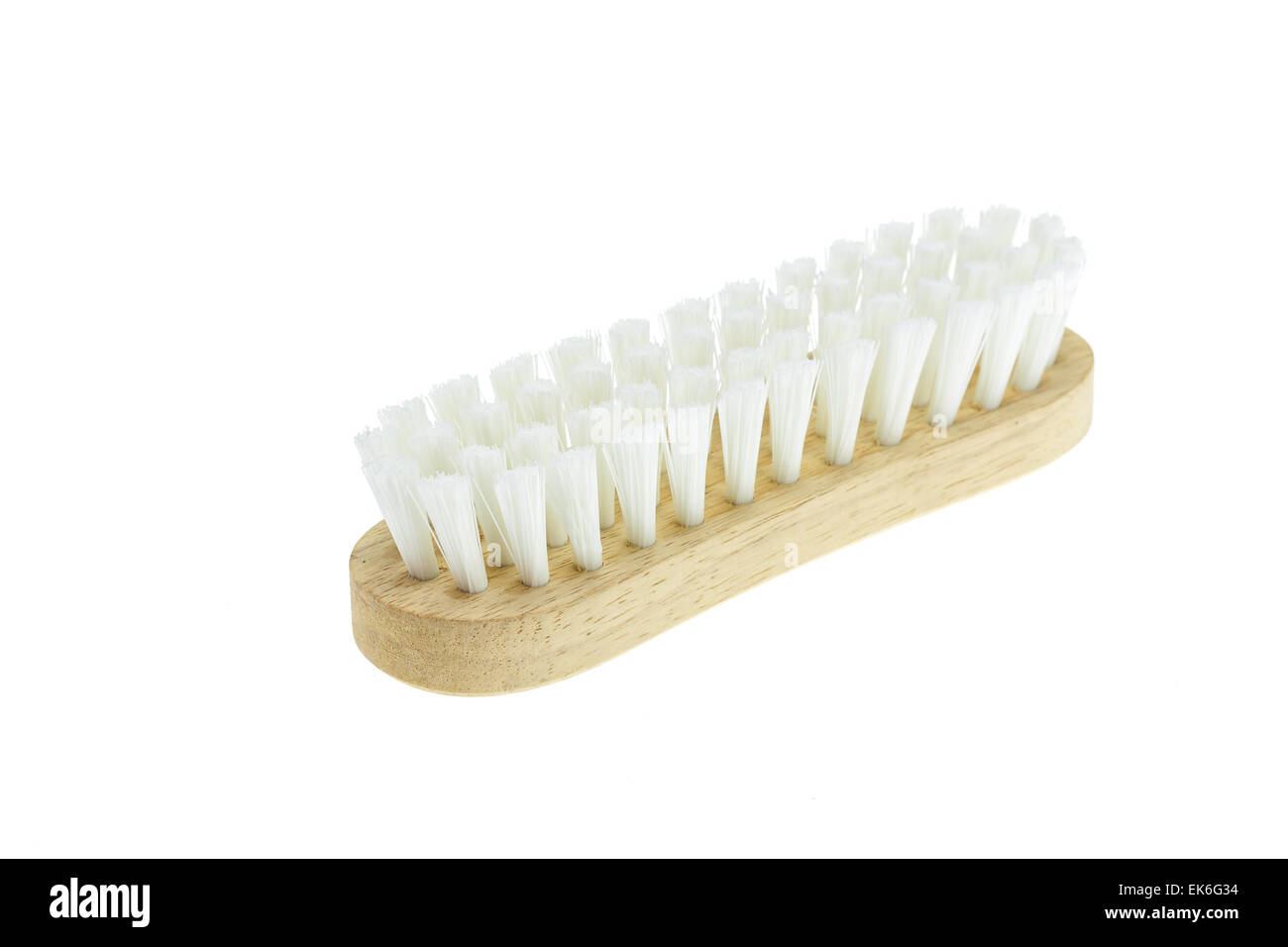 White cleaning brush isolated on white background Stock Photo - Alamy