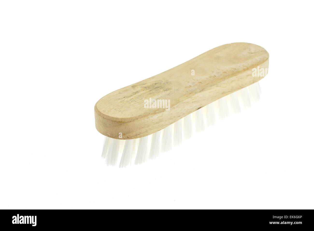 White cleaning brush isolated on white background Stock Photo - Alamy