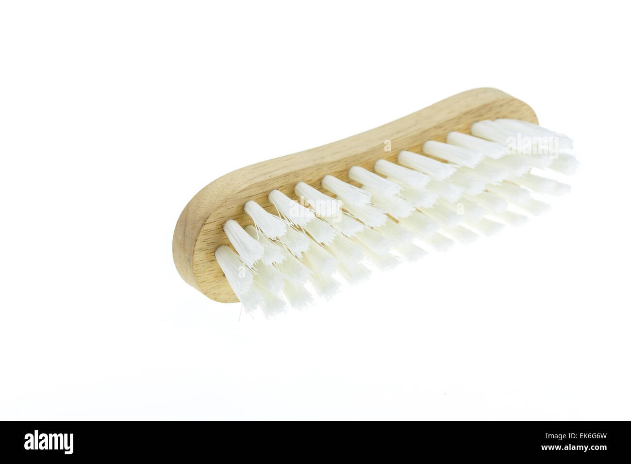 White cleaning brush isolated on white background Stock Photo - Alamy