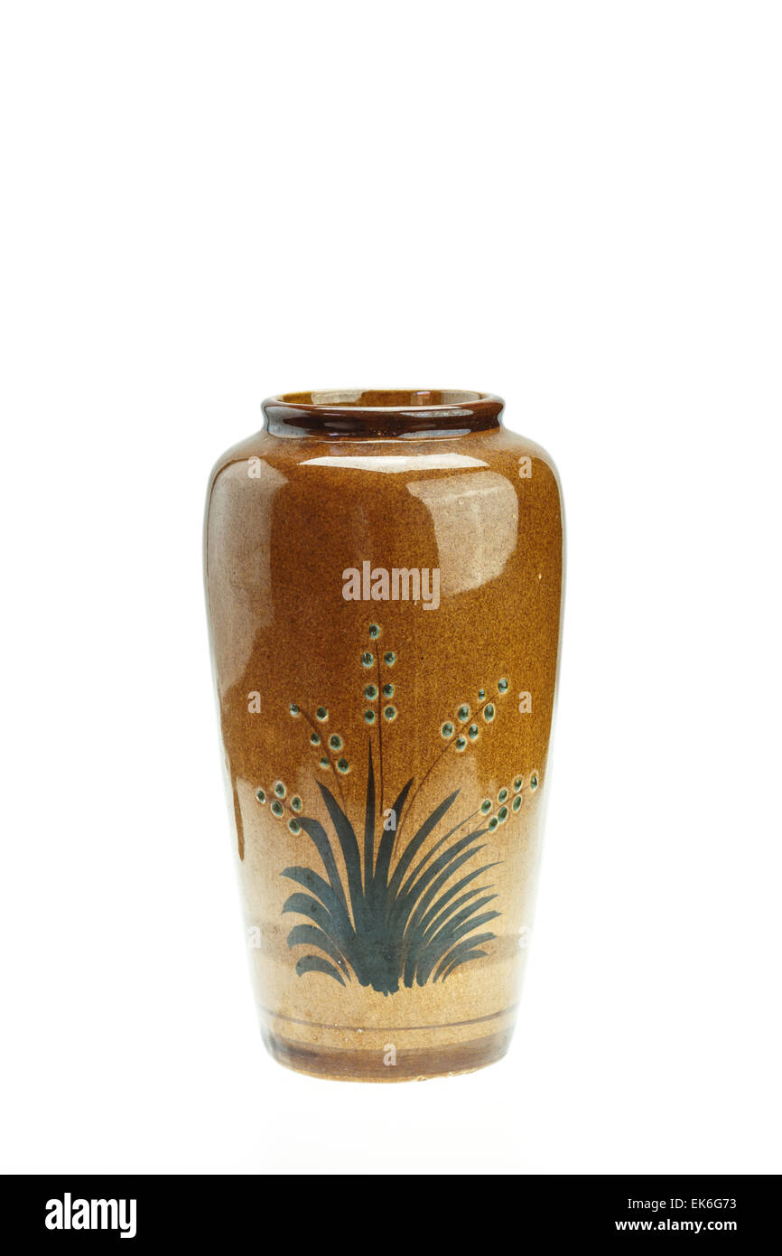 Ceramic vase isolated on white background Stock Photo - Alamy