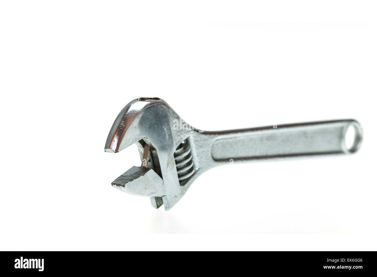 Adjustable wrench isolated on white background Stock Photo - Alamy