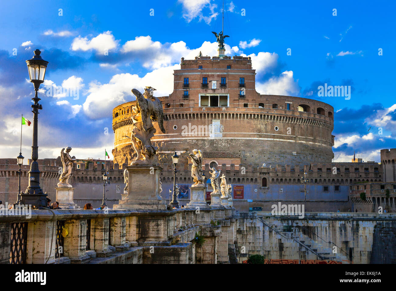 Impressive Castel S'Antangelo,Rome Stock Photo