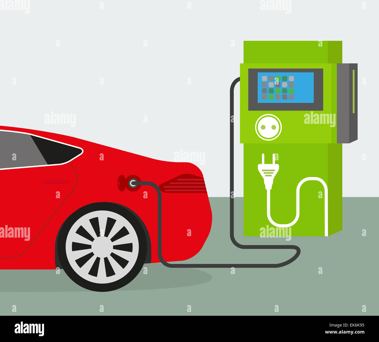 Electric car charging Stock Photo Alamy