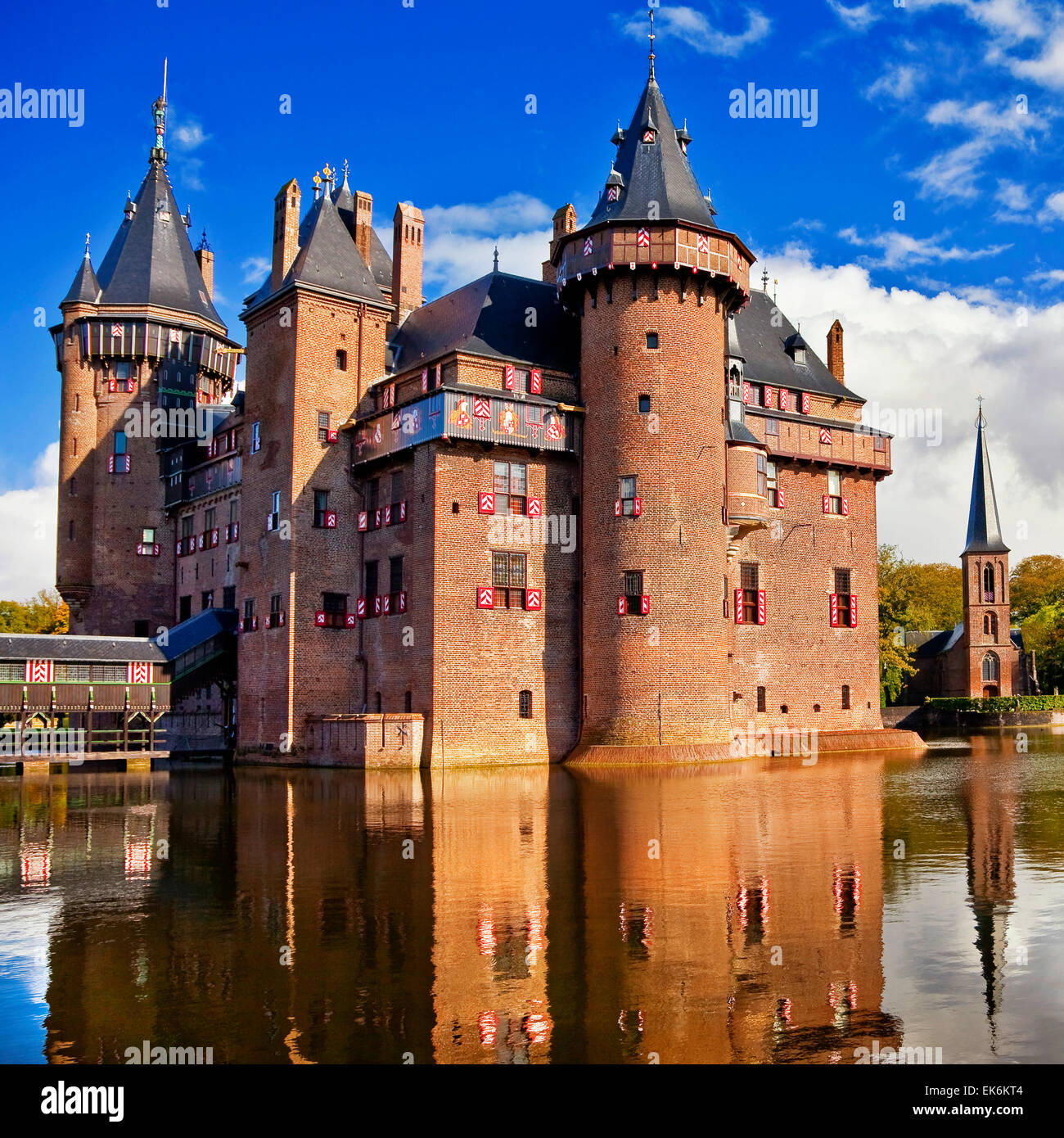 beautiful castle De Haar in Holland Stock Photo