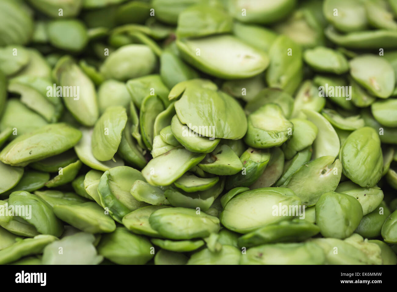 Close up Tropical stinking edible beans (Parkia Speciosa) Stock Photo