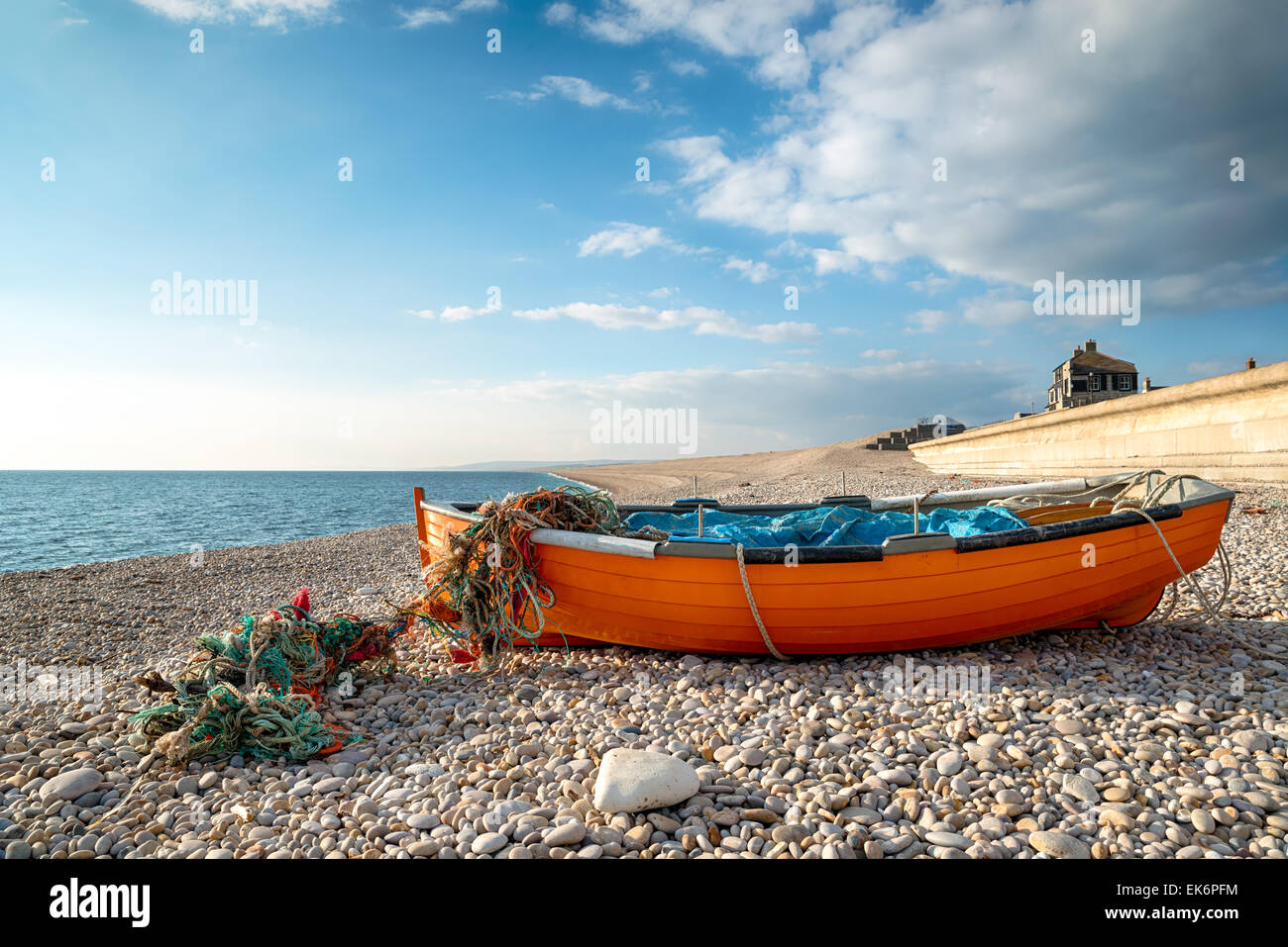 Colourful fishing boat on beach hi-res stock photography and images - Alamy