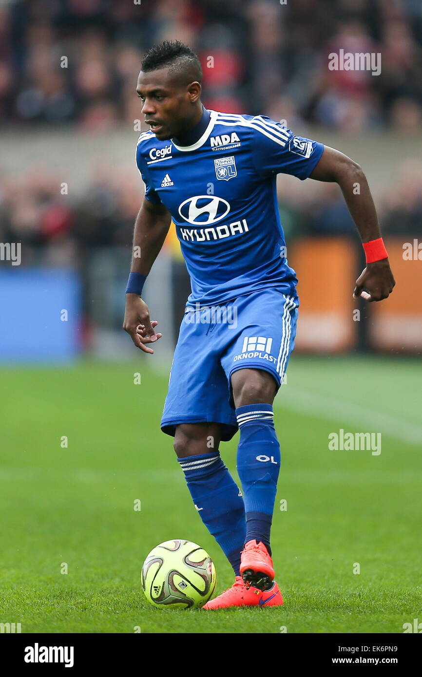 Henri BEDIMO - 04.04.2015 - Guingamp/Lyon - 31eme journee de Ligue 1.Photo : Vincent Michel/Icon Sport Stock Photo