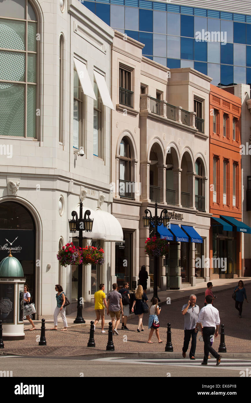 Rodeo Drive Shopping Center in Beverly Hills Editorial Stock Image