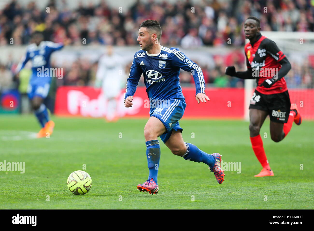 Jordan FERRI - 04.04.2015 - Guingamp/Lyon - 31eme journee de Ligue 1.Photo  : Vincent Michel/Icon Sport Stock Photo - Alamy