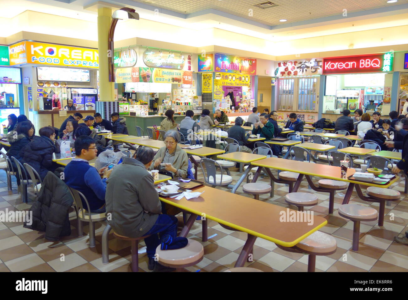 Food court at a Chinese mall in Toronto, Canada Stock Photo