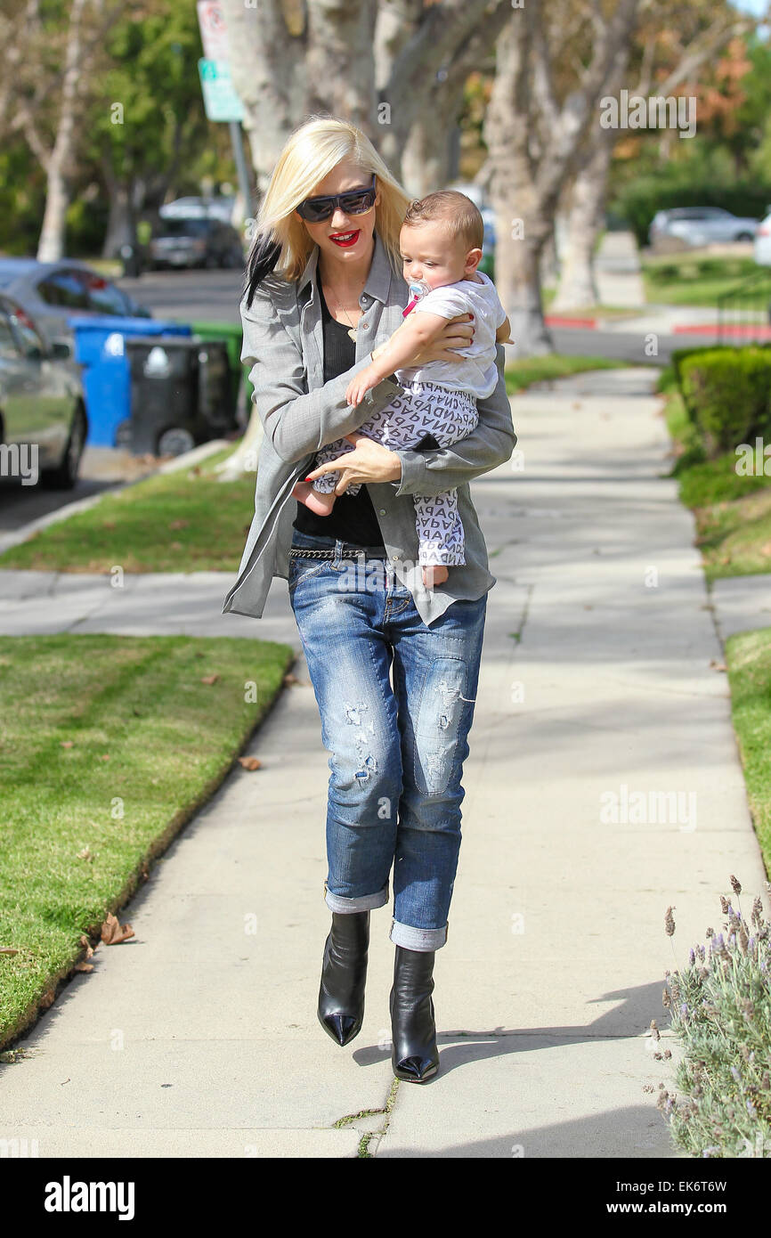 Gwen Stefani takes her youngest son Apollo Rossdale to visit her mother ...