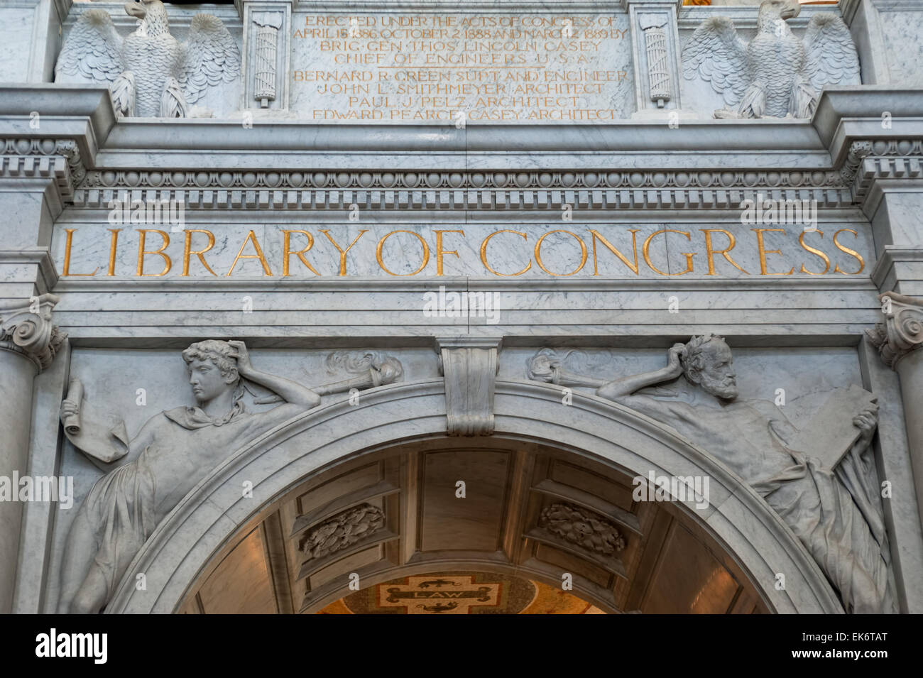 The Library of Congress in Washington D.C. interior Stock Photo