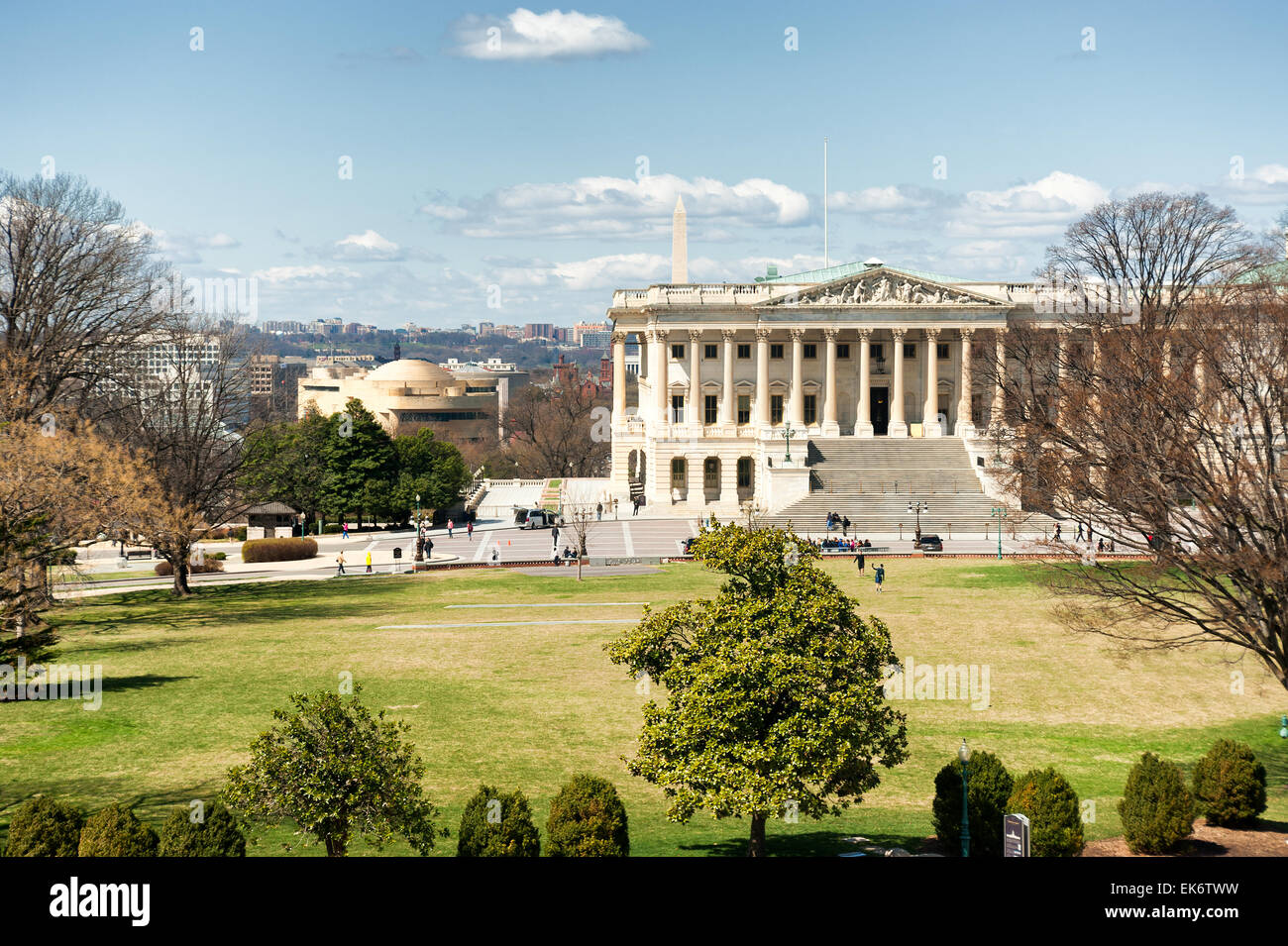 View at the east side of capitol building in Washington DC Stock Photo