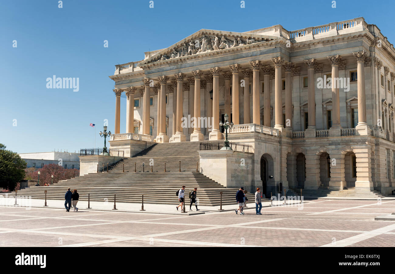 United States Capitol Building east facade in daylight Stock Photo