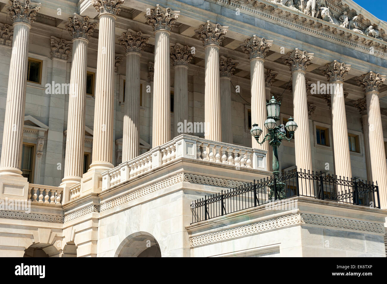 United States Capitol Building east facade in daylight Stock Photo