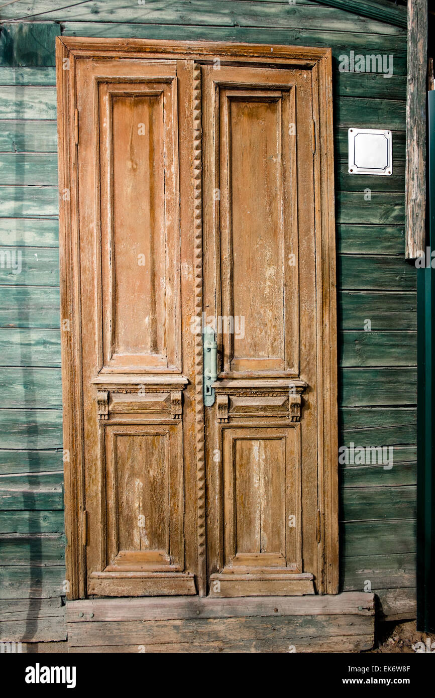 Old vintage door in Astrakhan, Russia Stock Photo