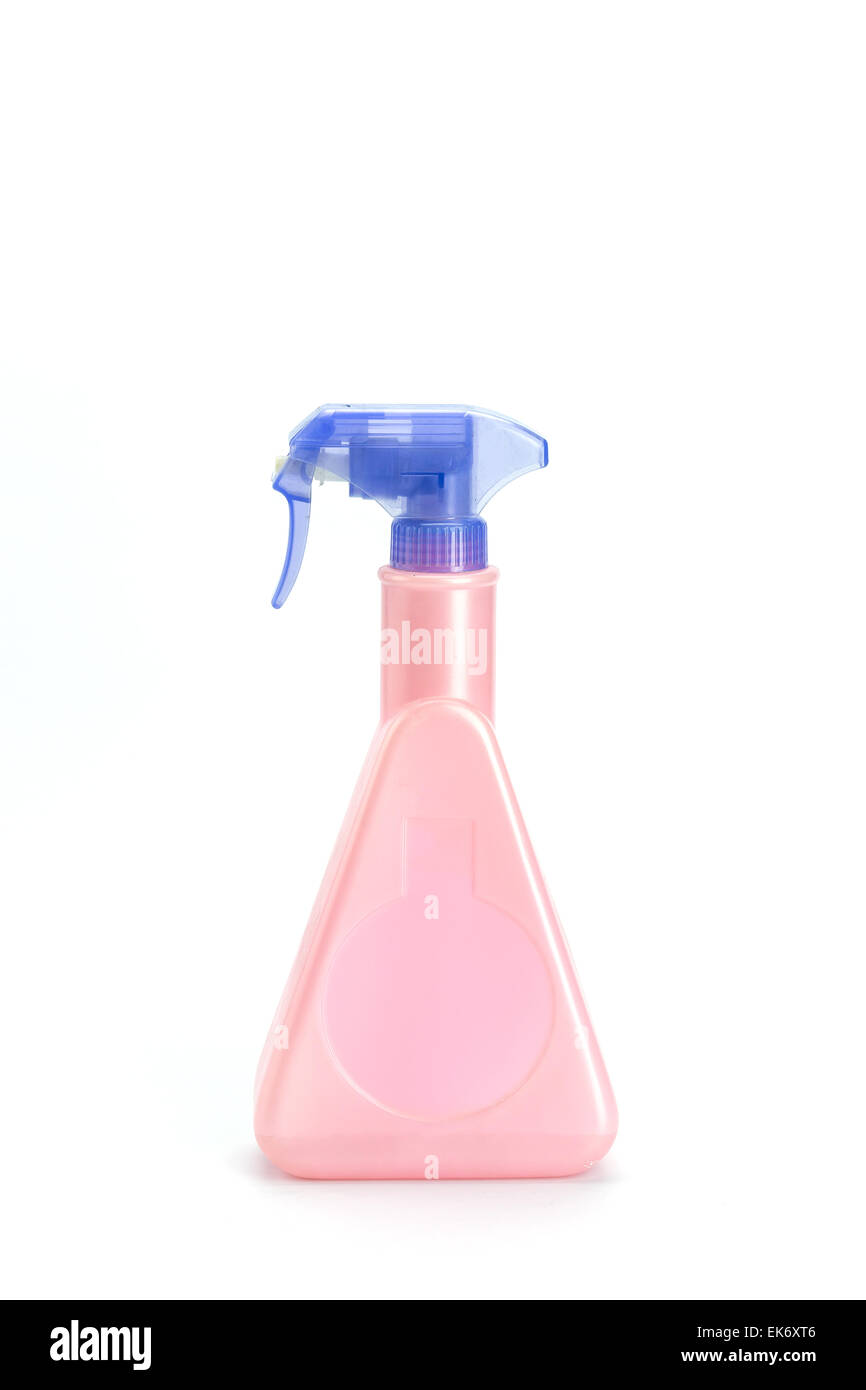 Plastic Spray Bottles isolated on white background Stock Photo - Alamy