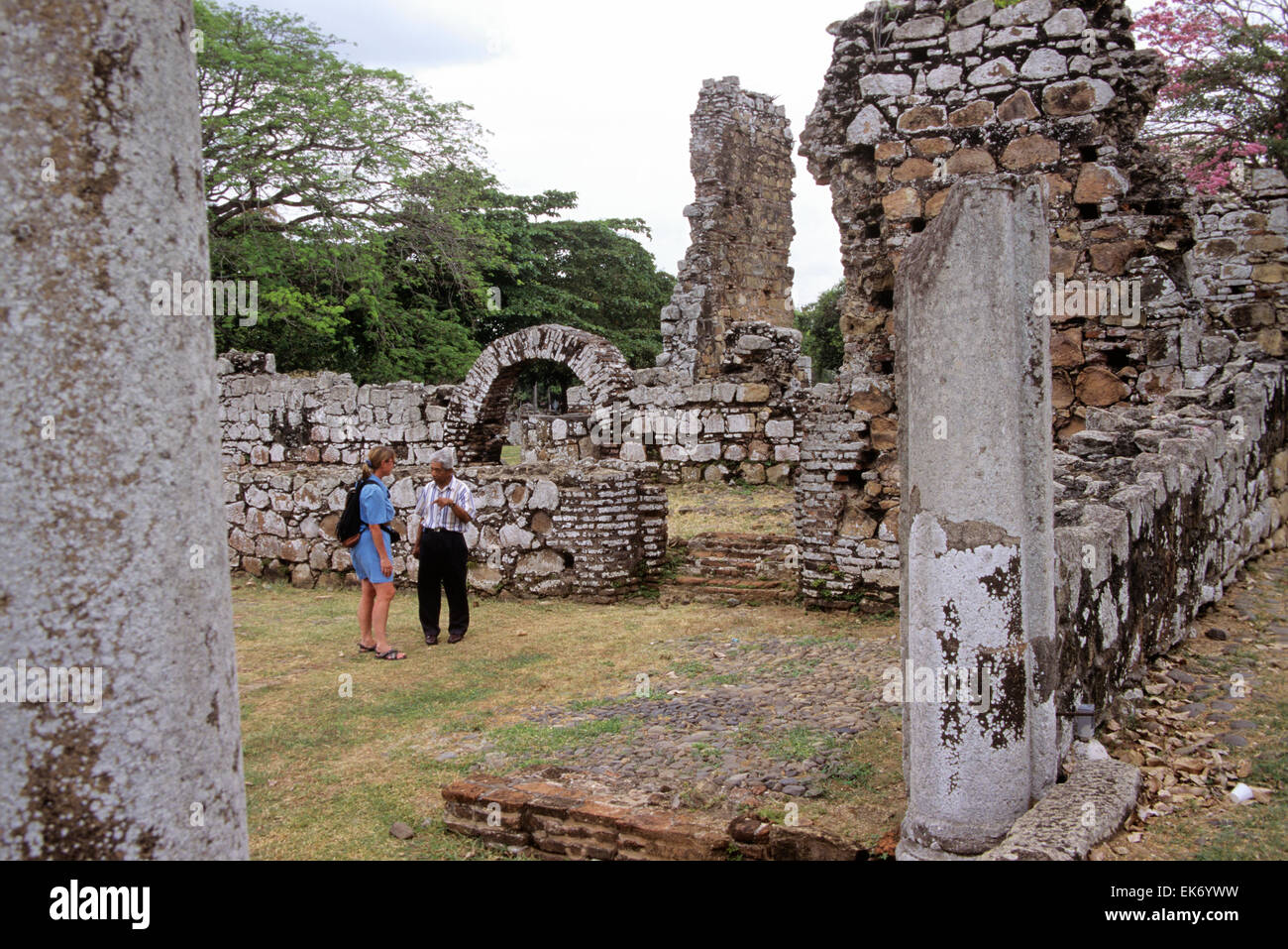 Remains of the 17th century city hall, Panama la Vieja (Old Panama City), Panama. Stock Photo