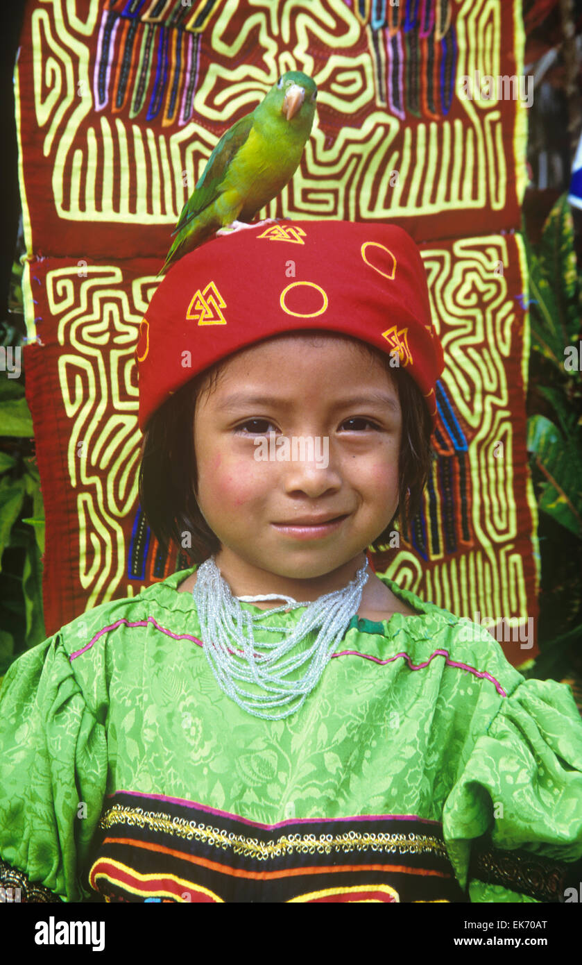 Kuna Indian girl, San Blas Islands, Panama Stock Photo Alamy