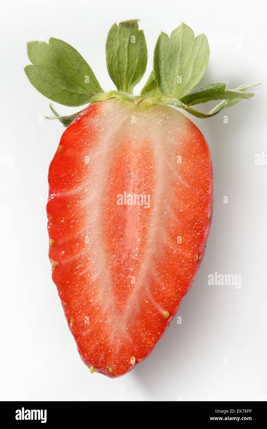 Strawberry macro at studio white background Stock Photo - Alamy