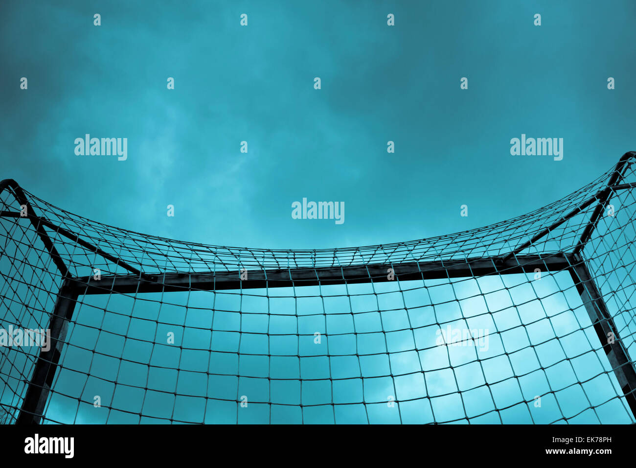 soccer goal with dramatic sky Stock Photo Alamy