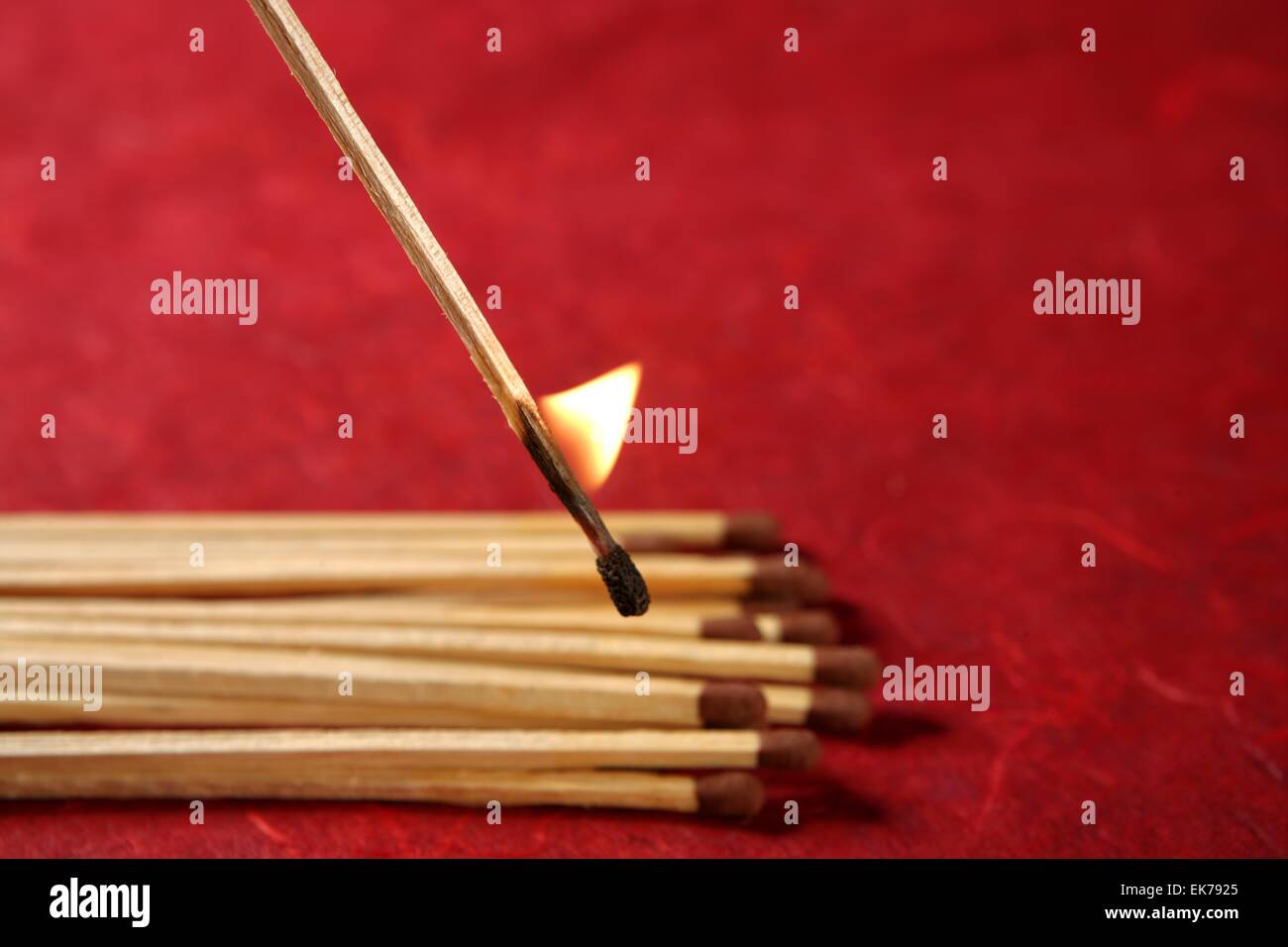 Light wooden matches arrangement Stock Photo Alamy
