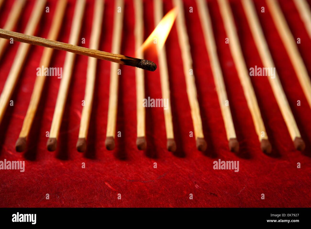 Light wooden matches arrangement Stock Photo Alamy