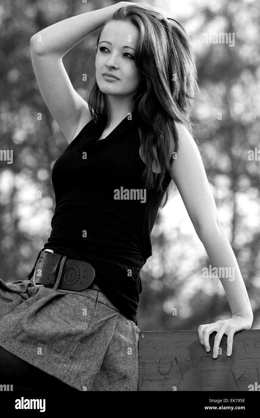 Premium Photo | Beautiful girl with attitude posing sensually on the roof