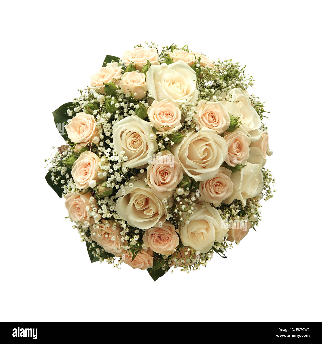 Wedding bouquet isolated on white Stock Photo