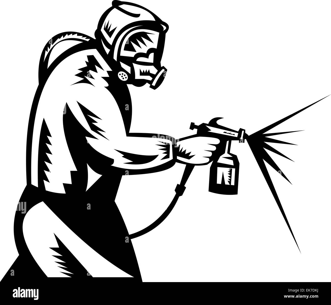 spraypainter at work Stock Photo Alamy
