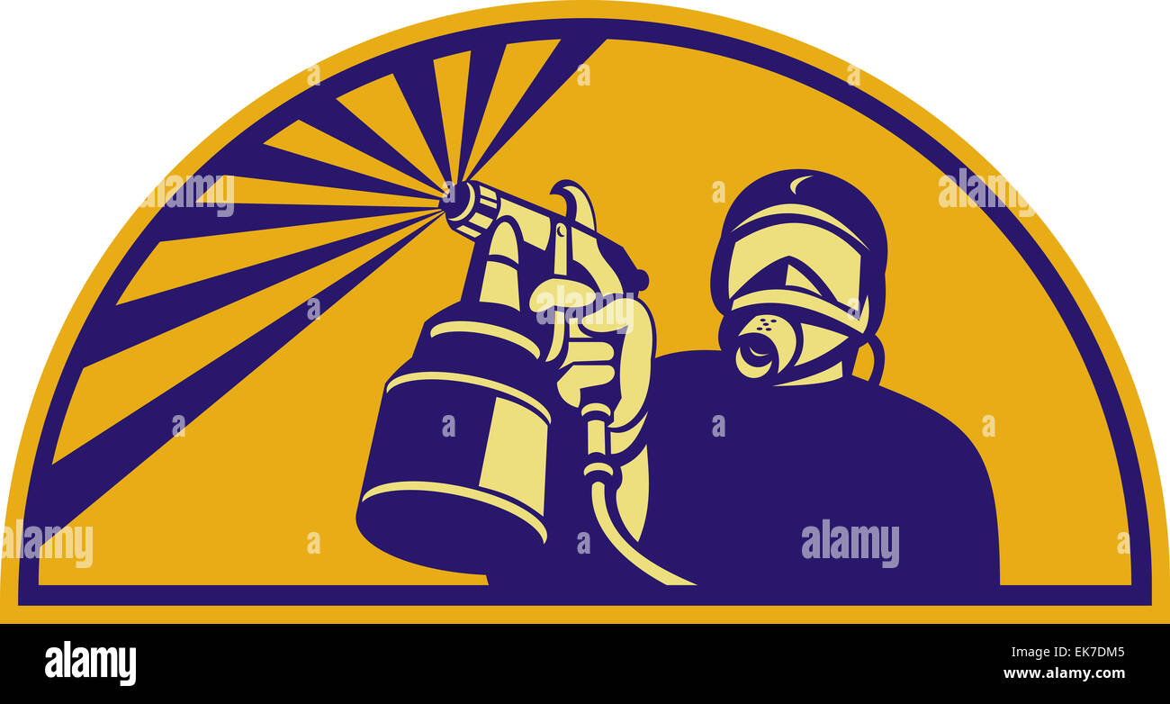 Automotive spray painter Stock Photo Alamy