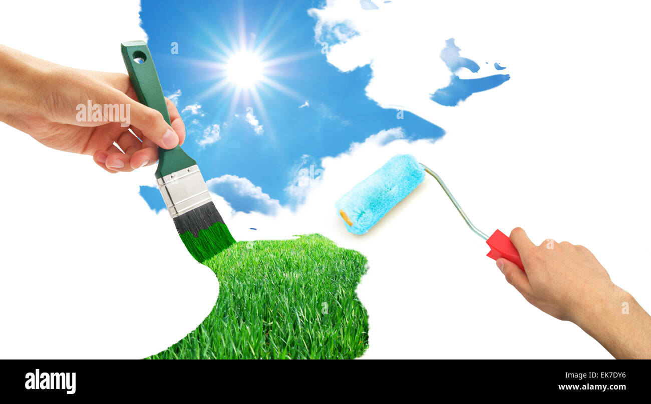 Nature drawing. Element of design Stock Photo - Alamy