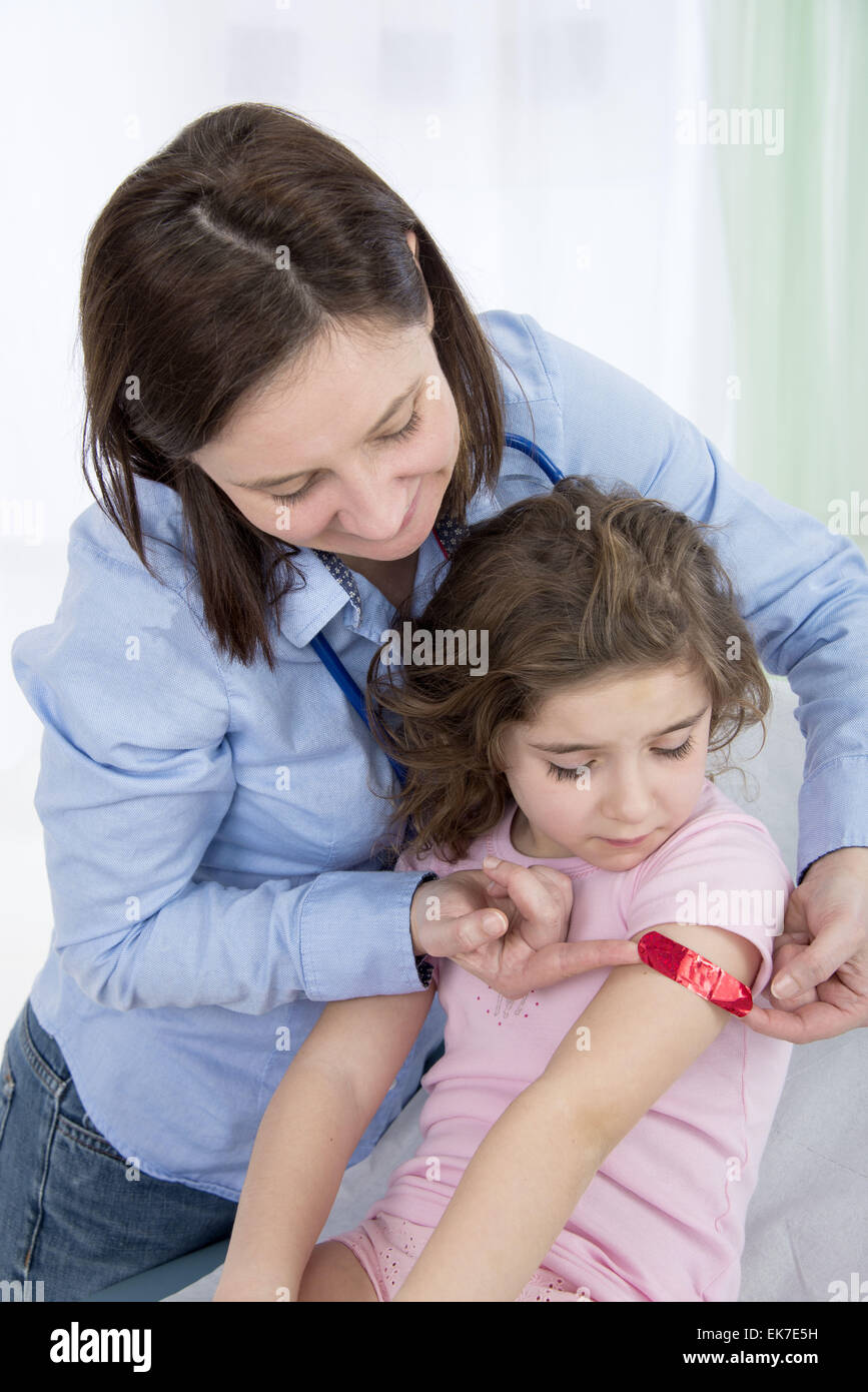 Band aid arm child Stock Photo Alamy