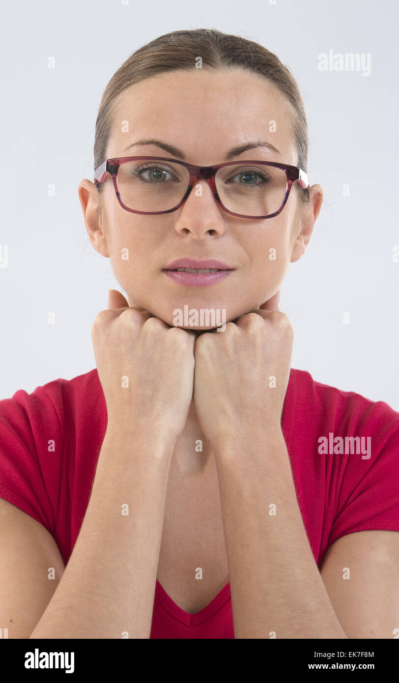 Eyeglasses woman Stock Photo