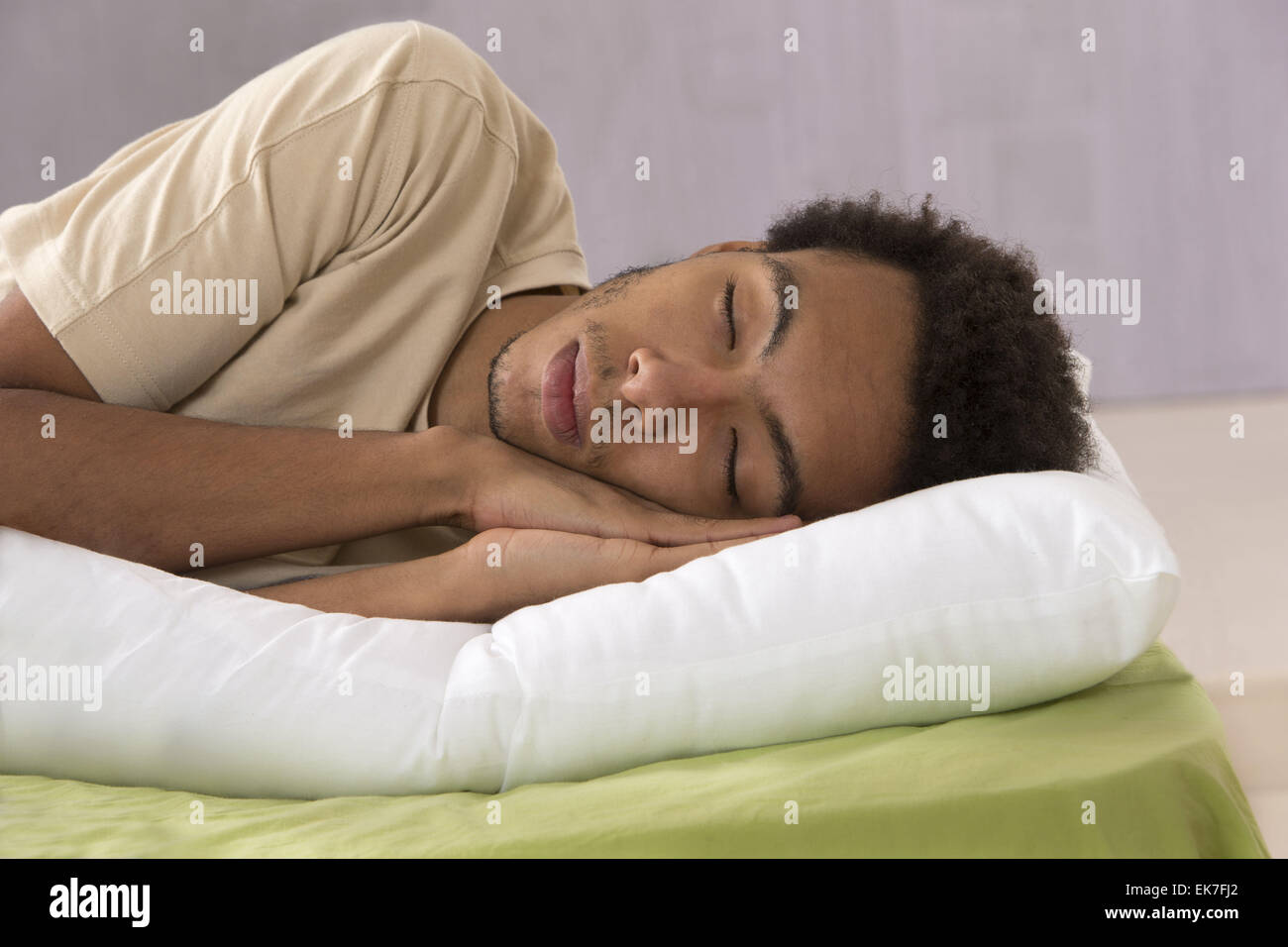 Old man bed sleep hi-res stock photography and images - Alamy