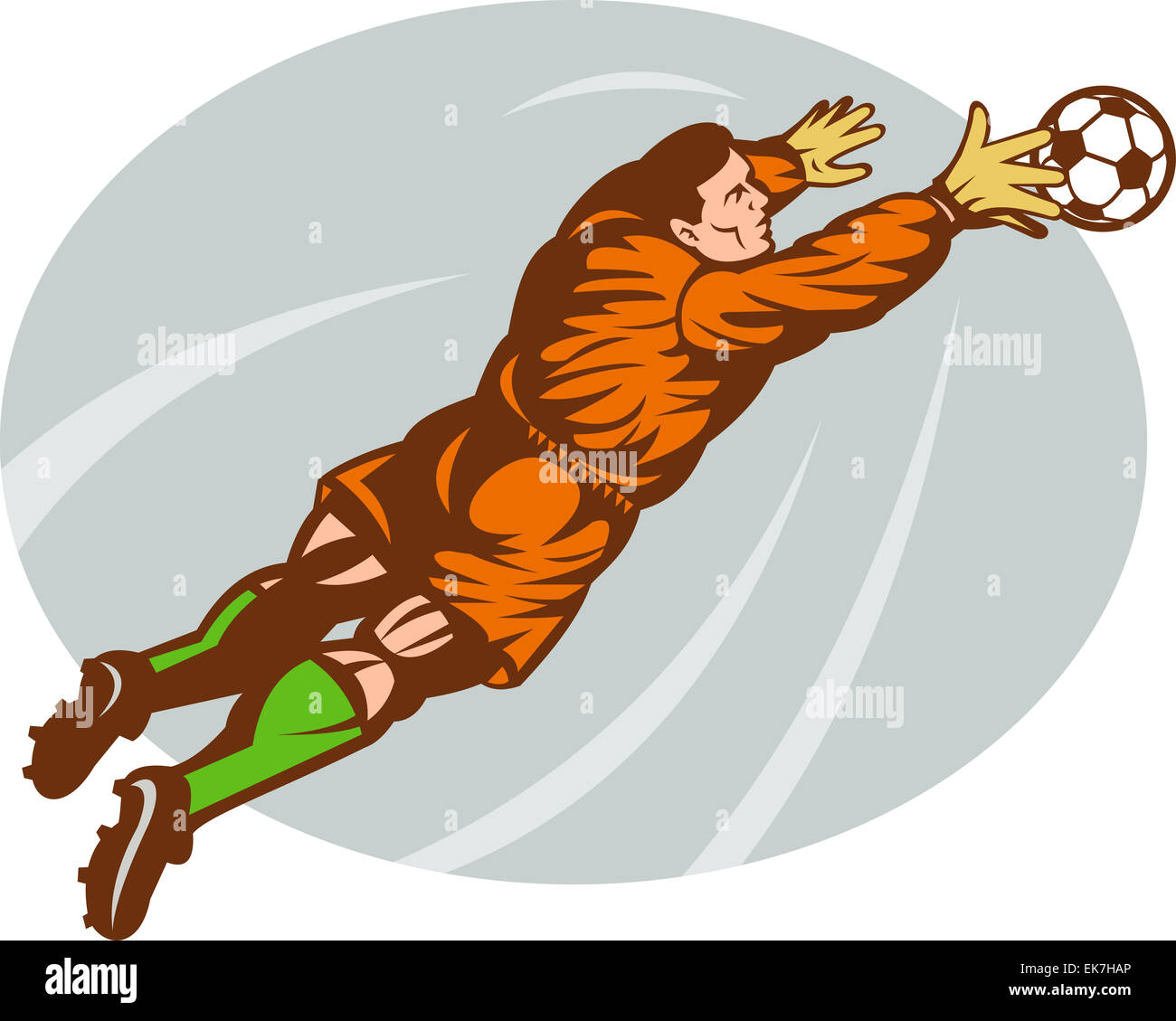 Soccer football goalie keeper saving goal Stock Photo Alamy
