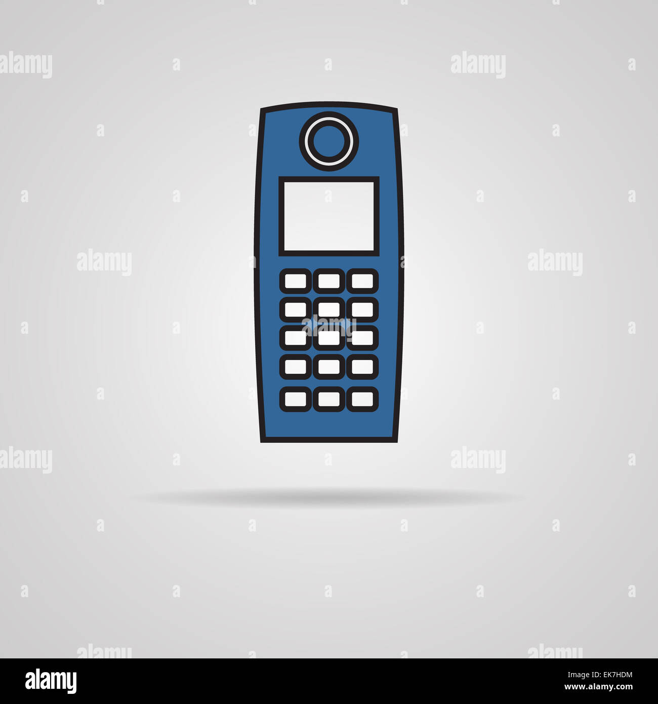 Old mobile phone vector illustration Stock Photo