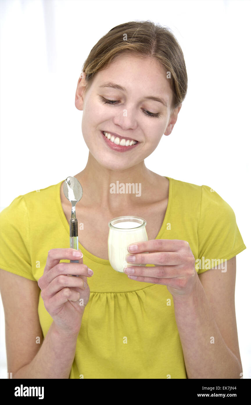 Food dairy product woman Stock Photo Alamy