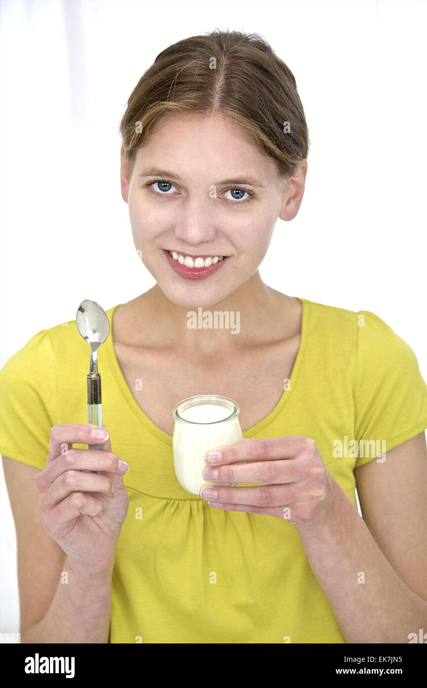 Food dairy product woman Stock Photo Alamy