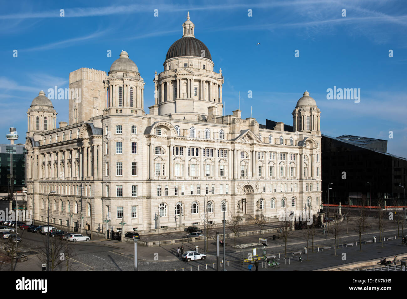 Port of Liverpool Building, Pier Head, Liverpool Stock Photo