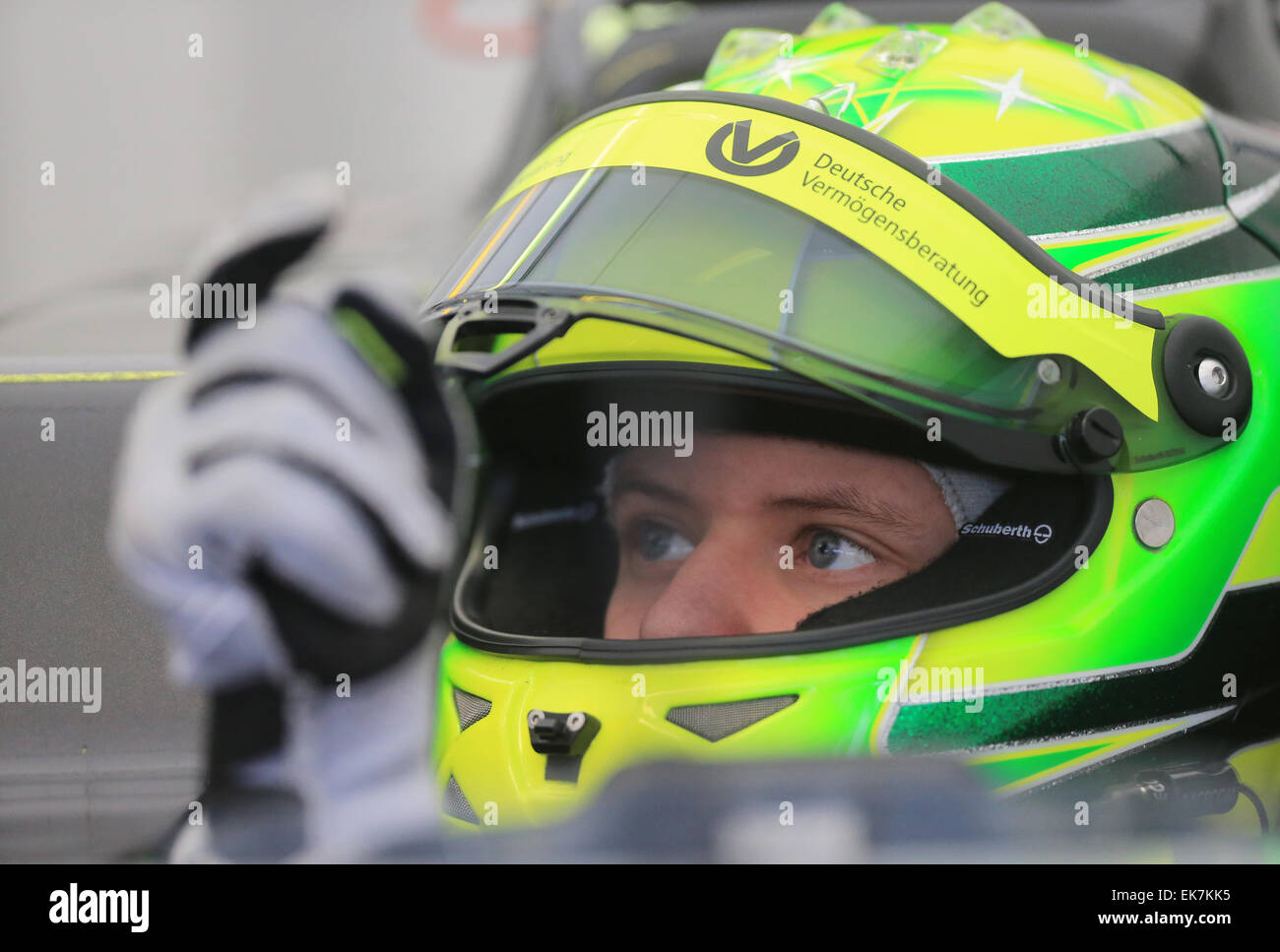 Oschersleben, Germany. 08th Apr, 2015. German racing driver Mick